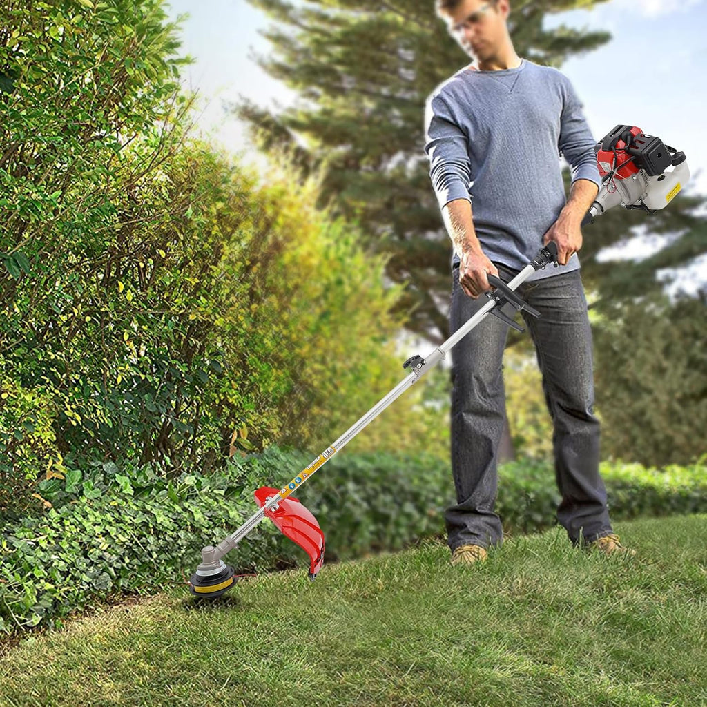 2-Stroke 53CC Gas Powered Tiller Cultivator Garden Yard Rototiller Tilling Tool, Multi-Functional Gas Tiller- Ideal for Garden, Lawn, Soil Cultivation, Weed & Digging