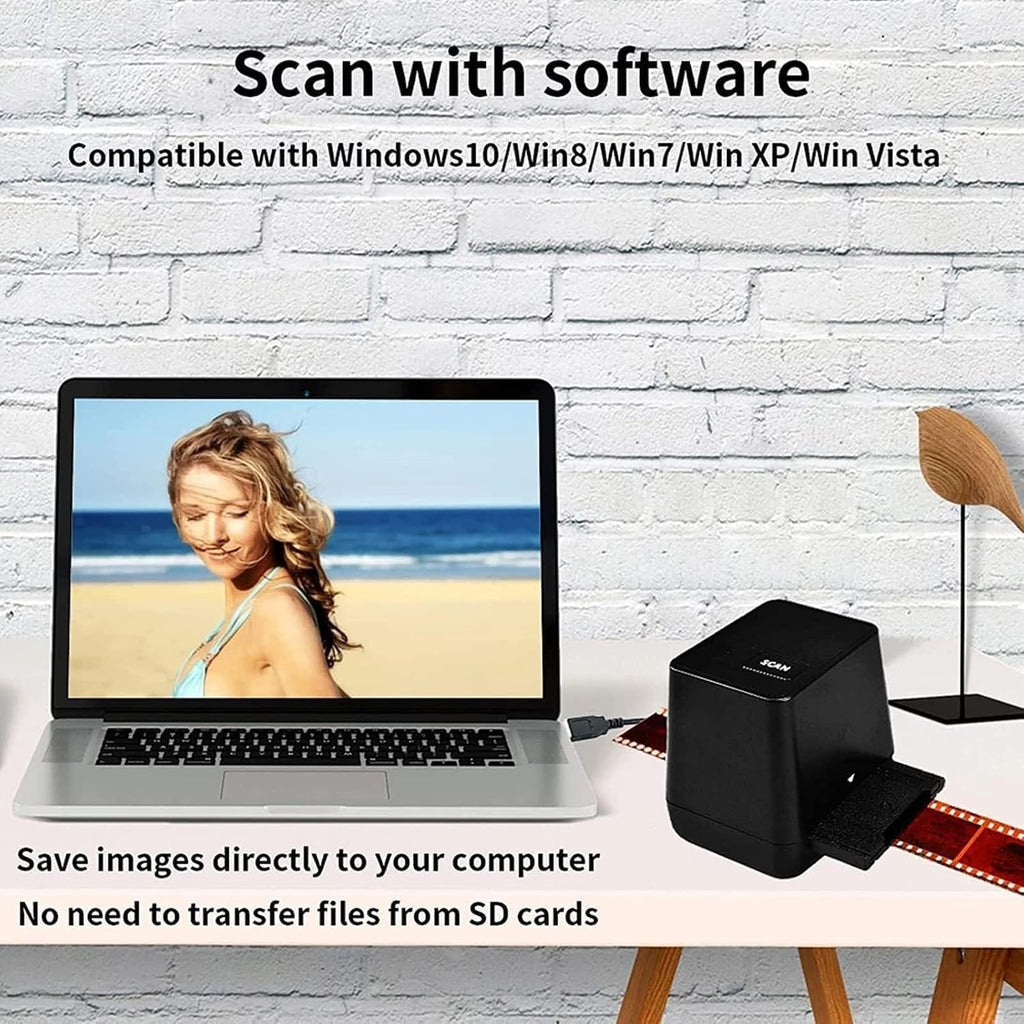 Film Slide Scanner, Slide Scanner viewer, Made of ABS Material, 17 Million HD 135 Film Negative Scanner, Portable and Reliable