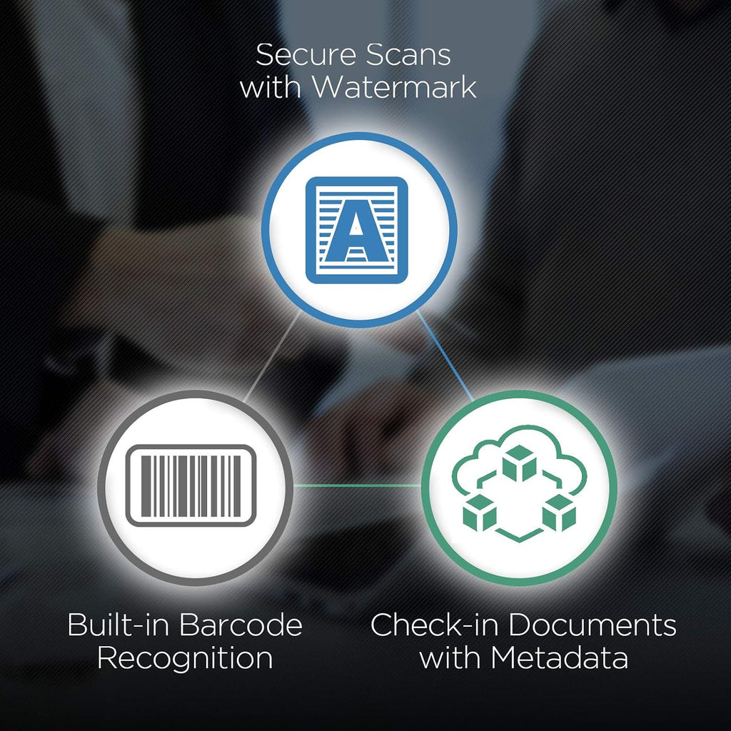 Plustek eScan SharePoint - Network Document Scanner Dedicated for Microsoft SharePoint and Office 365 – Standalone (PC-Less), 7' Color Touchscreen – 50-Sheet Automatic Document Feeder