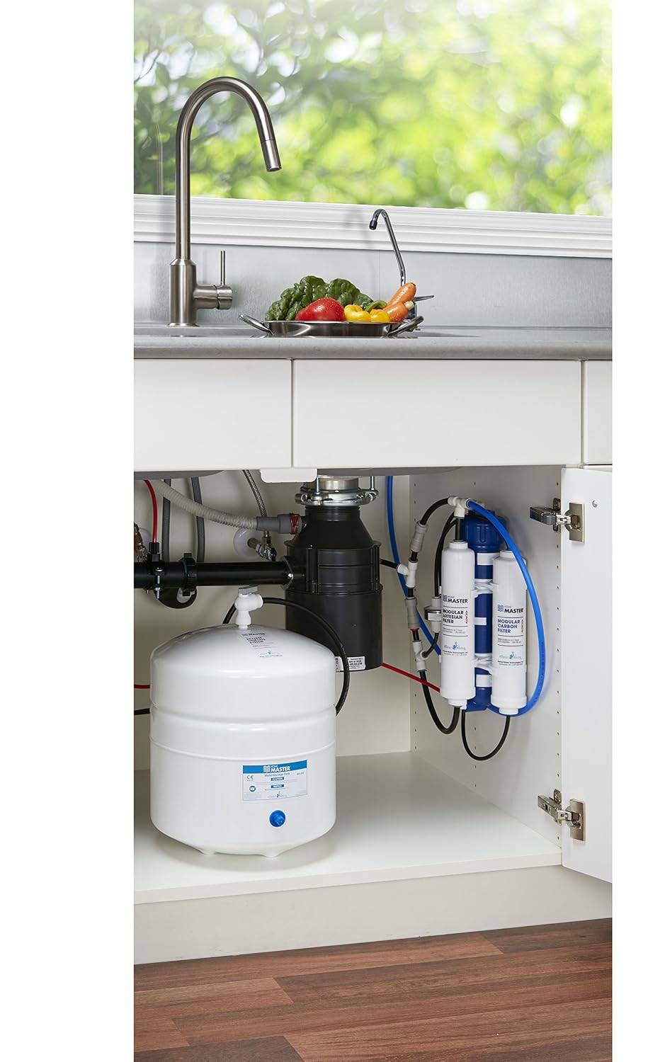 Home Master 4.5 Second Fill Rate Water Purification Unit, Multi-Stage Filtration, NSF Certified, Granular Catalytic Carbon, Stainless Steel, Plastic