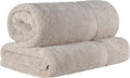 SUPERIOR Egyptian Cotton Pile Heavyweight Bath Sheet, 2 Piece Set, Stone | Highly Absorbent, Ultra Soft Luxury 800 GSM Towel Set for Bathroom, Shower, Hotel Essentials Oversize Plush Madeline Towels