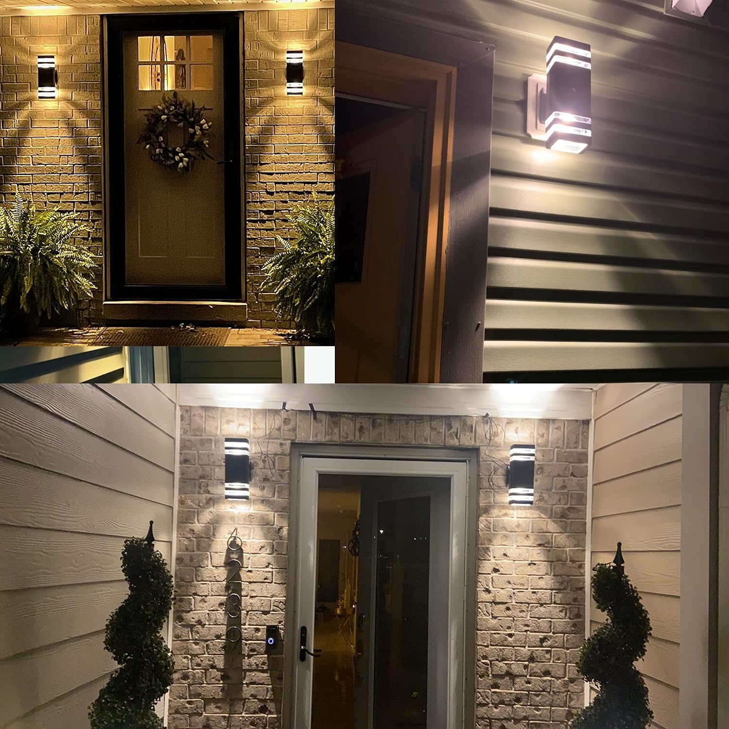 6 Pack Dusk to Dawn LED Outdoor Lighting,14W IP65 3000K 1100LM,Modern Outdoor Wall Light, Aluminum Waterproof Outside House Lights,Outdoor Wall Sconce for House Porch Garage