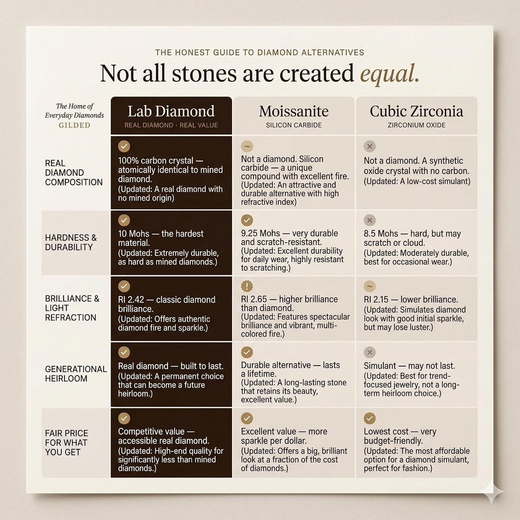 GILDED Round Solitaire 1/10 to 1 Cttw Lab-Grown Diamond Pendant Necklace, Sterling Silver and14KT Gold Plated Silver, Classic 4-Prong Setting, 18inch Chain