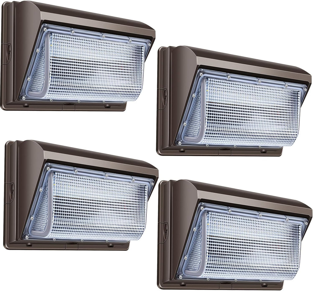 ledmo LED Wall Pack Lights Repalces 800W HPS/HID Light 4 Pack 15600LM Outdoor Commercial Lighting Fixture 120W Waterproof Wall Mount Security Lighting 5000K