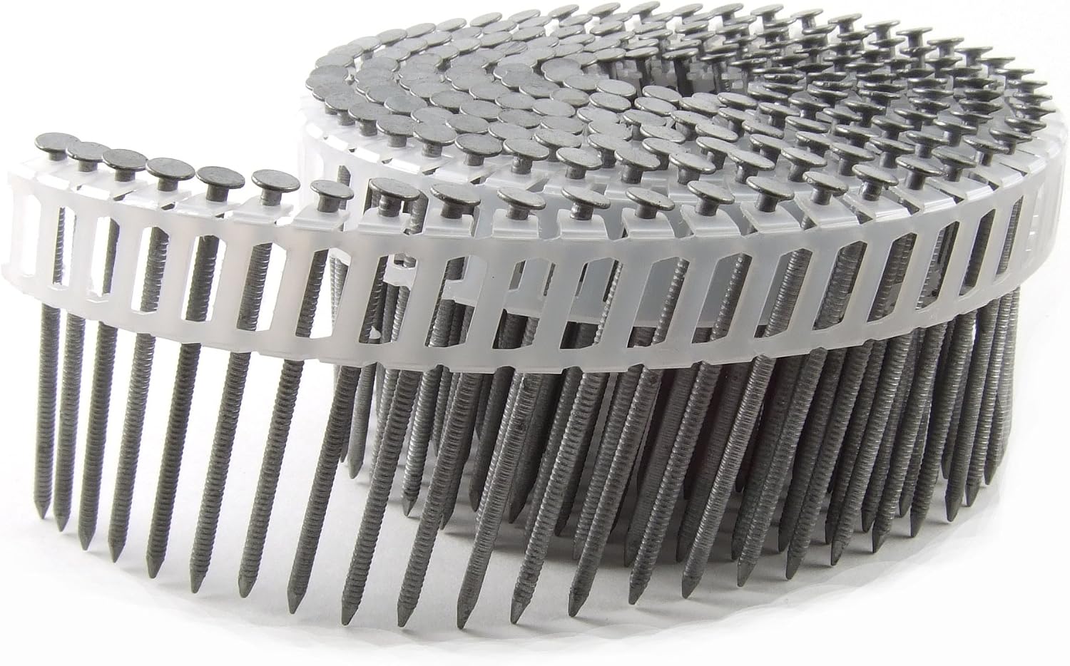 B&C Eagle 112X092HDRPC Round Head 1-1/2-Inch x .092 x 15 Degree Hot Dip Galvanized Ring Shank Plastic Collated Coil Nails (6,000 per box)