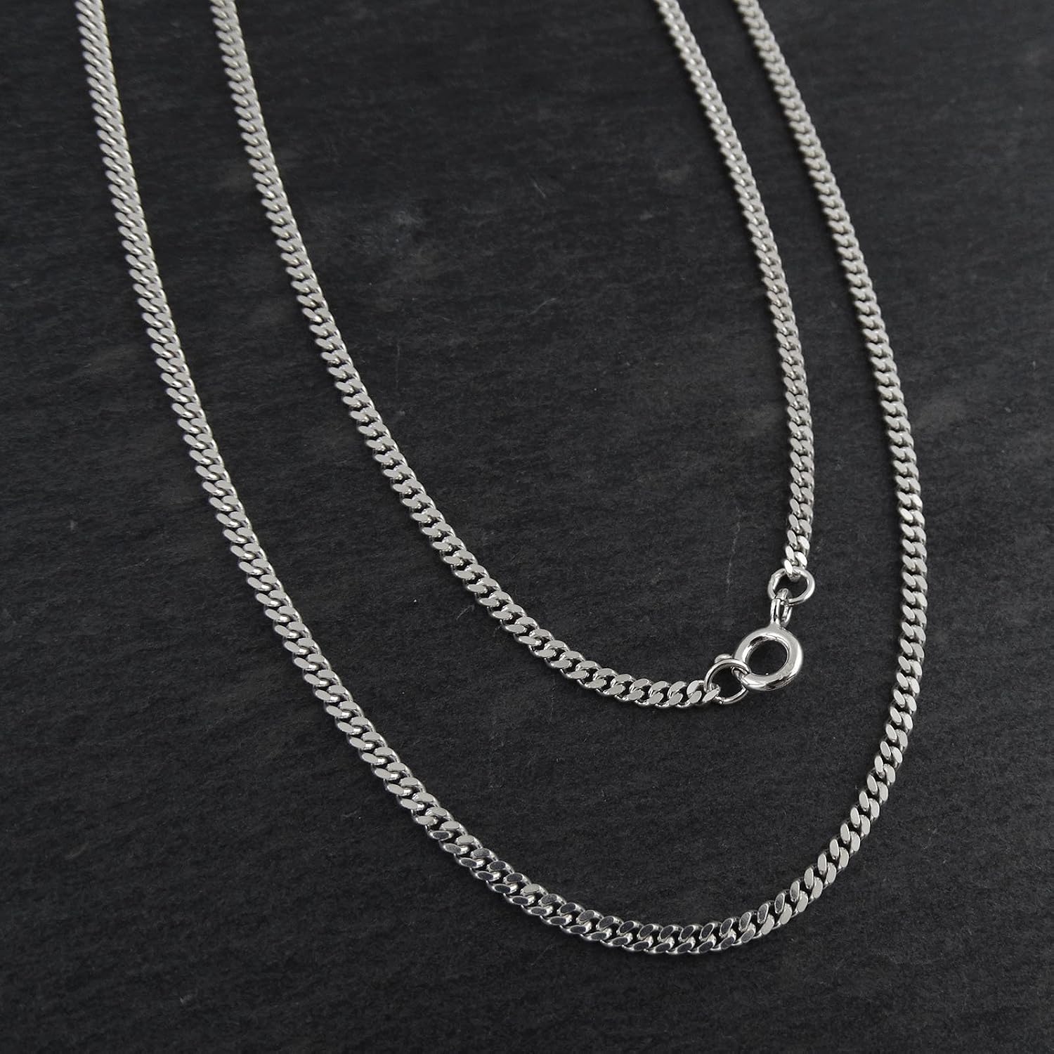FashionJunkie4Life Extra Long Sterling Silver 2mm CURB Chain Link Necklace - 26', 28', 30', 32', 36', 38'