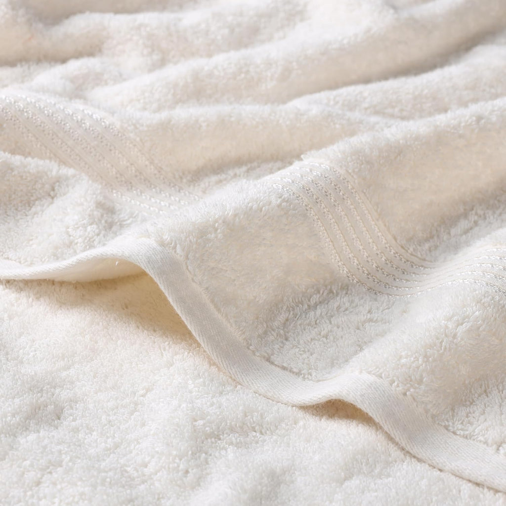 Superior Egyptian Cotton 12-Piece Towel Set, Assorted Towels for Home Bathroom, Guest Bath Decor Essentials, Includes 4 Bath, 4 Hand, 4 Face Towels/Washcloths, Quick Dry, Absorbent - Ivory