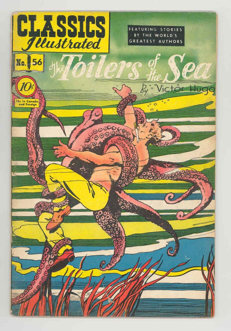 CLASSICS ILLUSTRATED #56 HRN 55 TOILERS OF THE SEA .1949. NICE 1st ed FN-