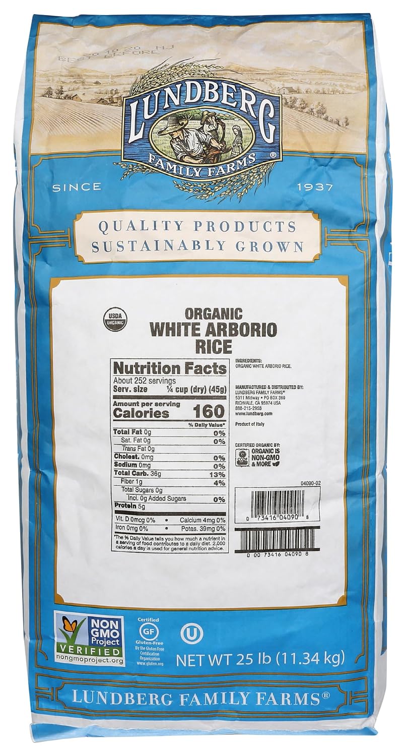 Lundberg Family Farms, Rice Arborio White California Organic, 400 Ounce