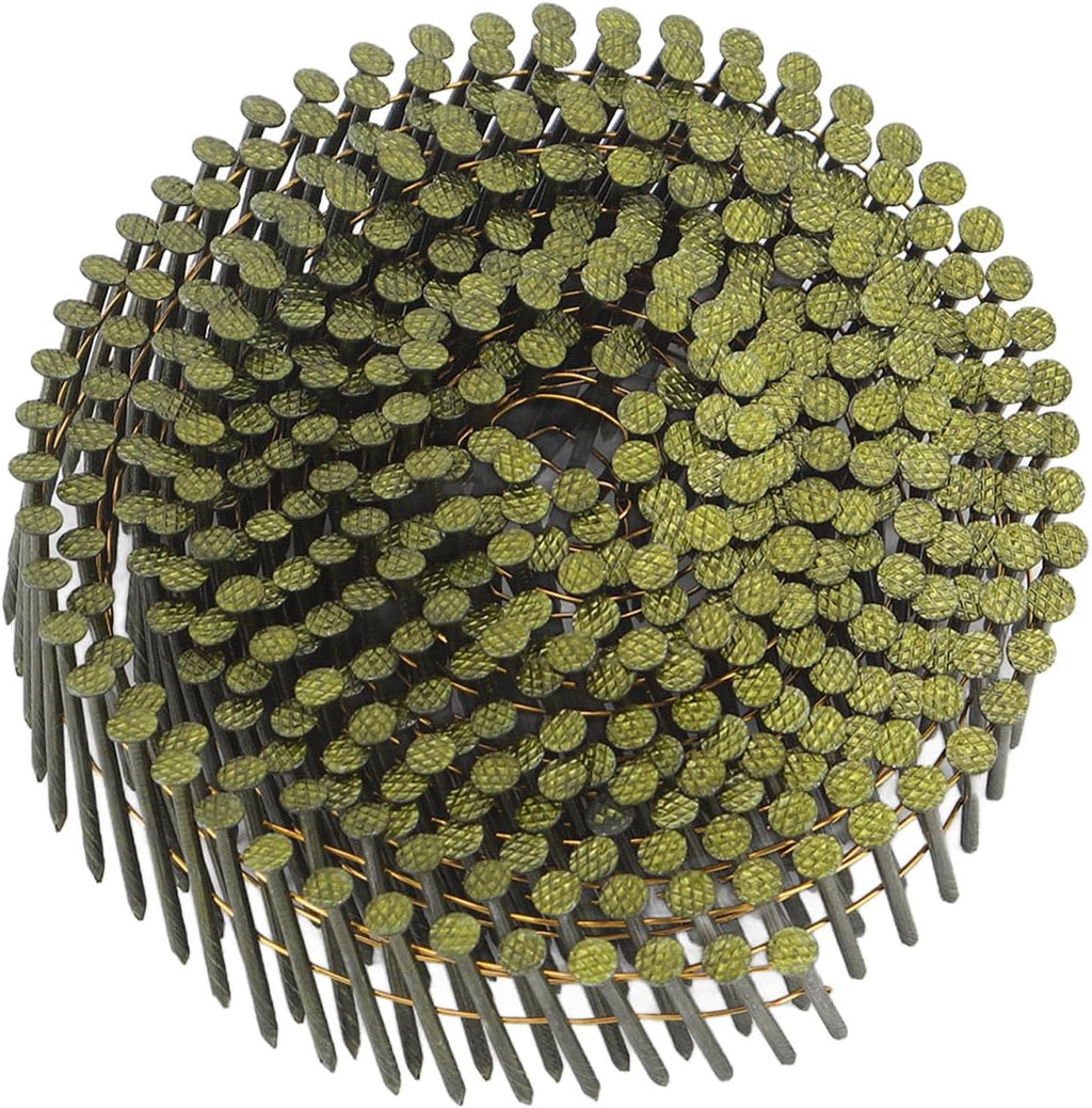 16000 Roofing Nails, 40 Rolls Coil Siding Nailer, 15 Degree Round Head Ring Shank Nails, 2.1x38mm Wire Coil Siding Nails