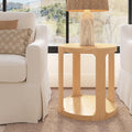 Bush Home Vera Small Round End Table, Living Room Furniture, Vera Collection, Natural White Oak