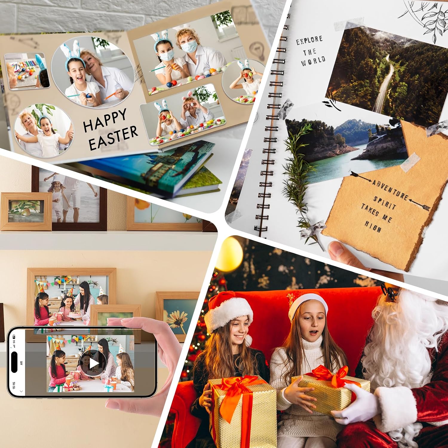 HPRT 4x6 Photo Printer, Full Color Photo Printer for Phone/Laptop/MacBook, Support Wi-Fi Connection, AR Video Printing, Thermal Dye Sublimation (10 Sheets Photo Paper Included)