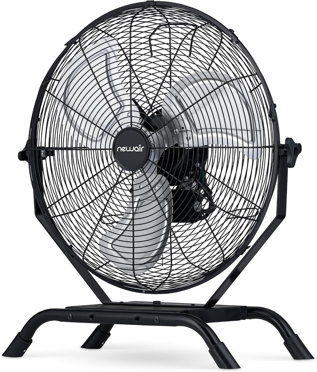 NewAir 20' High Velocity Outdoor Fan, Heavy Duty Waterproof 2-in-1 Floor Stand or Wall Mount Fan, Adjustable Tilt and 3 Speeds up to 4650 CFM | Wall Fan or Garage Fan for Indoor, Patio, Gym or Porch