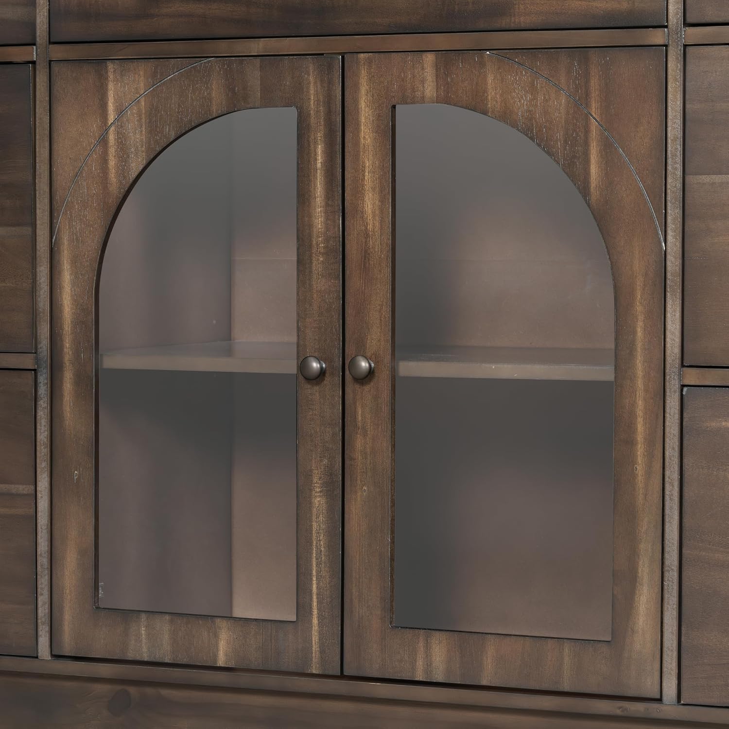 Christopher Knight Home Mia Modern Storage Cabinet with Doors and Drawers, Wooden Sideboard Cabinet with Adjustable Shelf, Freestanding Buffet Cabinet with Storage for Dining Room, Dark Brown