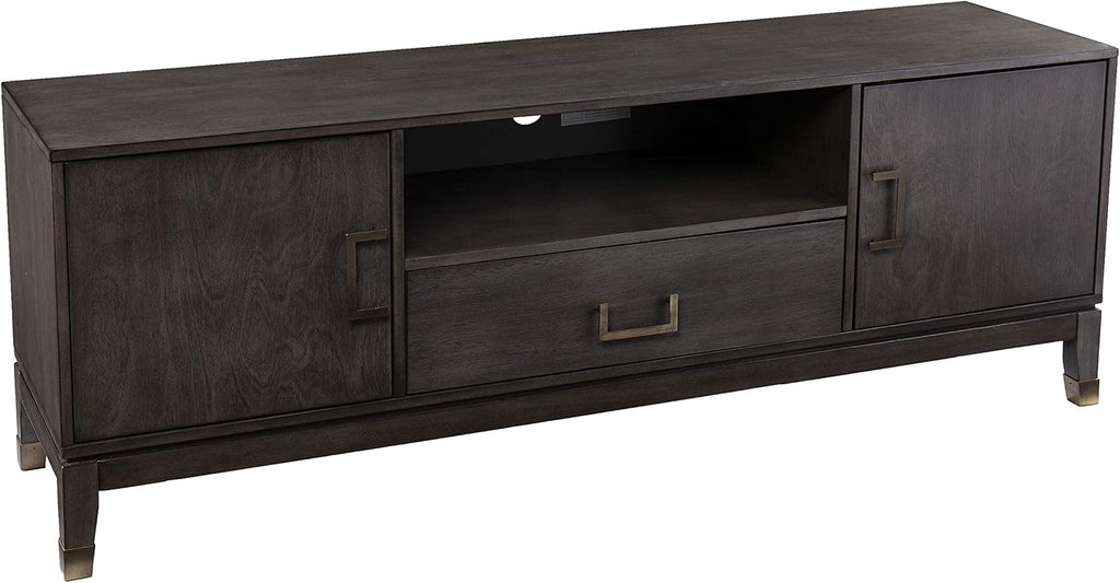 SEI Furniture Brenting w/Storage Media Stand, Graywashed (AMZ3156901SM)