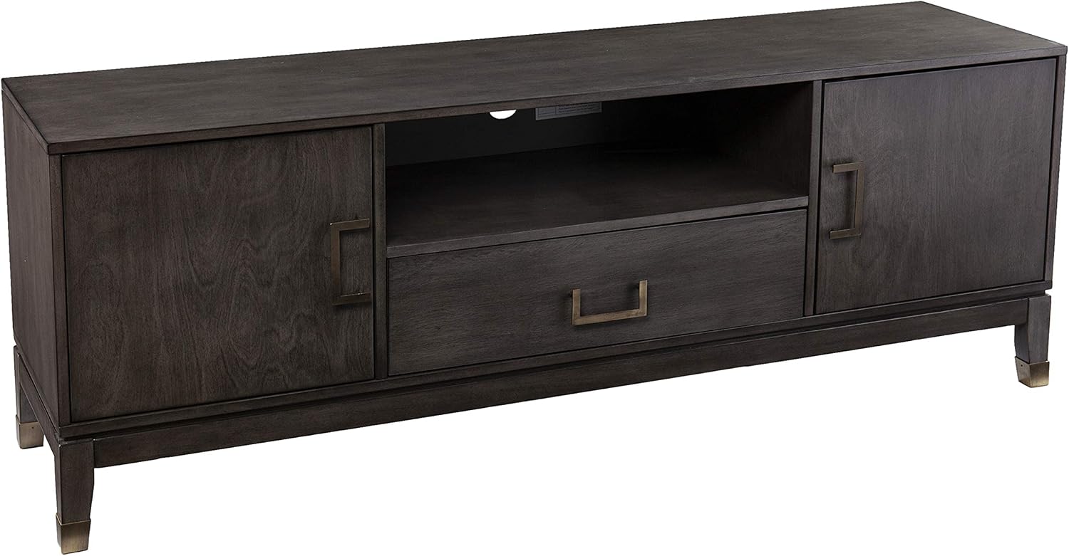 SEI Furniture Brenting w/Storage Media Stand, Graywashed (AMZ3156901SM)
