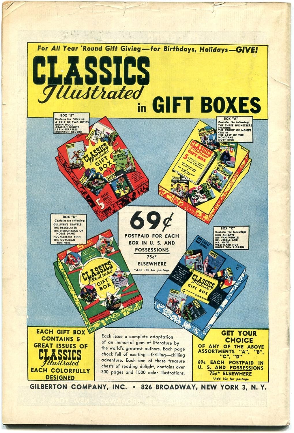 Classics Illustrated #30 HRN 60- MOONSTONE- comic book FN