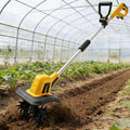 20V Cordless Electric Tiller Cultivator,8.7' Width and 7' Depth,4 Steel Tines Rototiller,for Effortless Soil Cultivation in Home Gardens 2000mAh