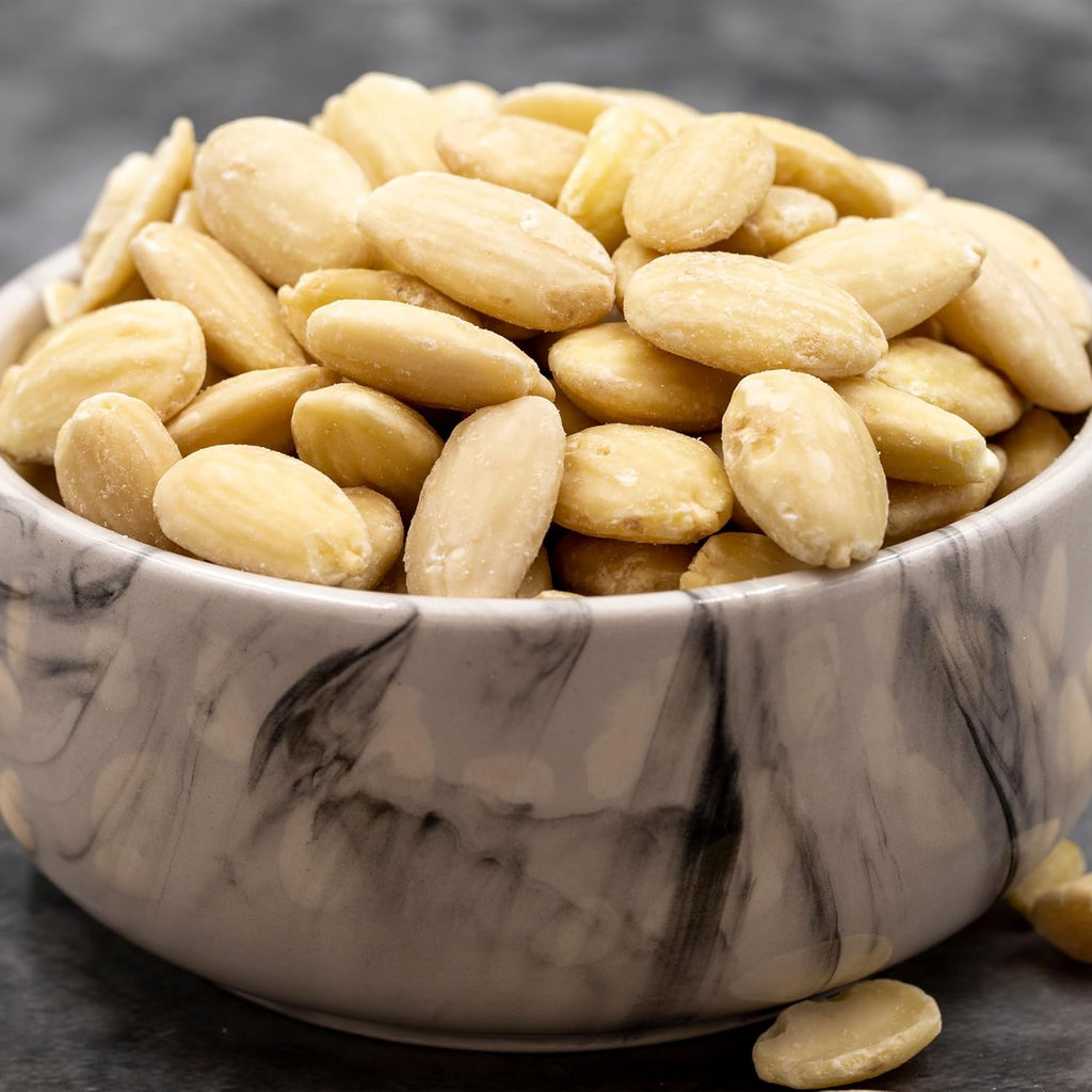 Yupik Whole Blanched California Almonds, 2.2 lb, Skinless, Unsalted, Gluten-Free, Kosher, Raw, Good Source Of Protein, Fiber, Iron & Calcium, Low In Carb, Pack of 6