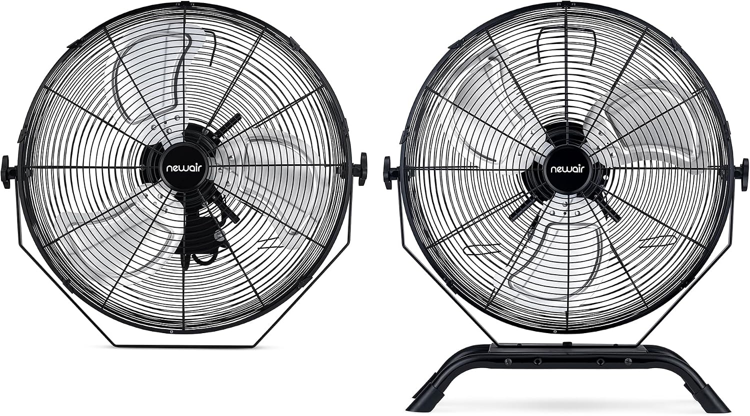 NewAir 20' High Velocity Outdoor Fan, Heavy Duty Waterproof 2-in-1 Floor Stand or Wall Mount Fan, Adjustable Tilt and 3 Speeds up to 4650 CFM | Wall Fan or Garage Fan for Indoor, Patio, Gym or Porch