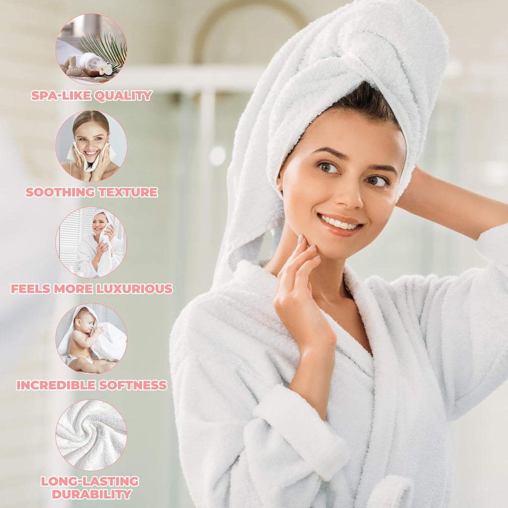 Superior Zero Twist Cotton 12 Piece Assorted Towel Set, Includes 4 Bath, 4 Hand, 4 Washcloth/Face Towels, Quick Dry, Home Essentials, Shower, Spa, Luxury Plush Soft Absorbent Towels, Jade Green