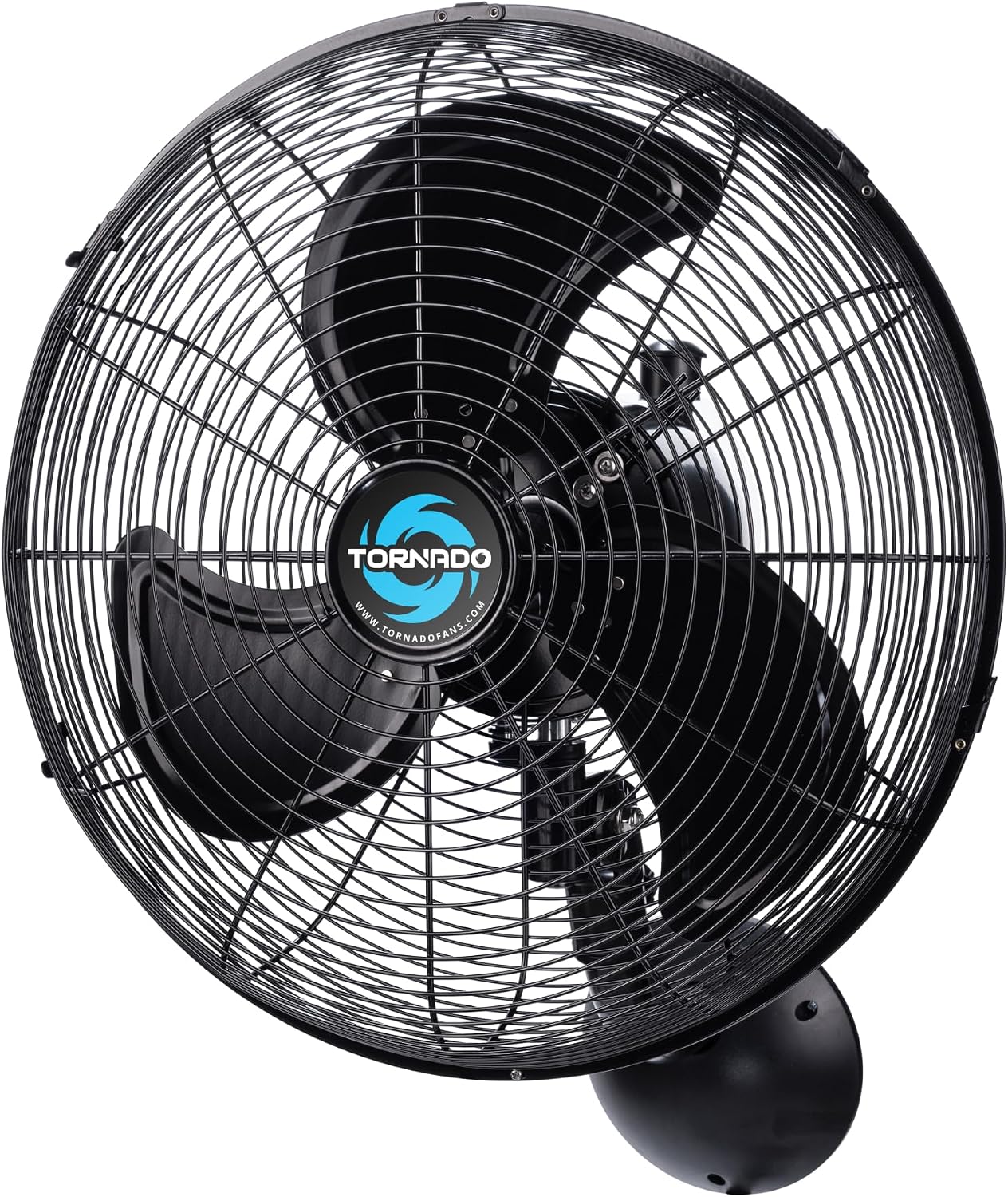 Tornado 16' Pro Series Waterproof Outdoor Oscillating Wall Mount Fan – Heavy-Duty High Velocity Metal Fan for Patio, Industrial, Commercial, Residential & Greenhouse – UL Safety Listed