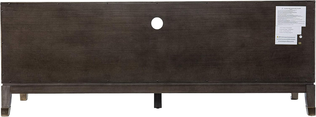 SEI Furniture Brenting w/Storage Media Stand, Graywashed (AMZ3156901SM)