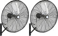 BILT HARD 6500 CFM 24in. High Velocity Industrial Wall Mounted Fan, 3-Speed Oscillating Heavy Duty Air Circulator for Commercial Use, Garage, Warehouse, Factory and Jobsite, 2 Pack