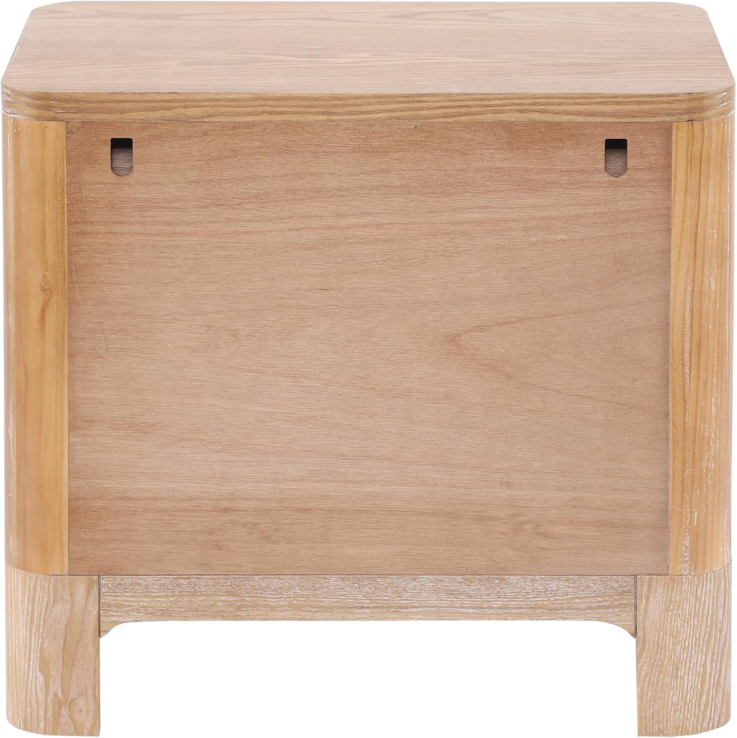Christopher Knight Home Egbert Modern Nightstand with Drawers, Wooden Small Night Stand with Rounded Corners Design, Bedside Table/End Table for Bedroom, Multipurpose Storage Cabinet, Natural