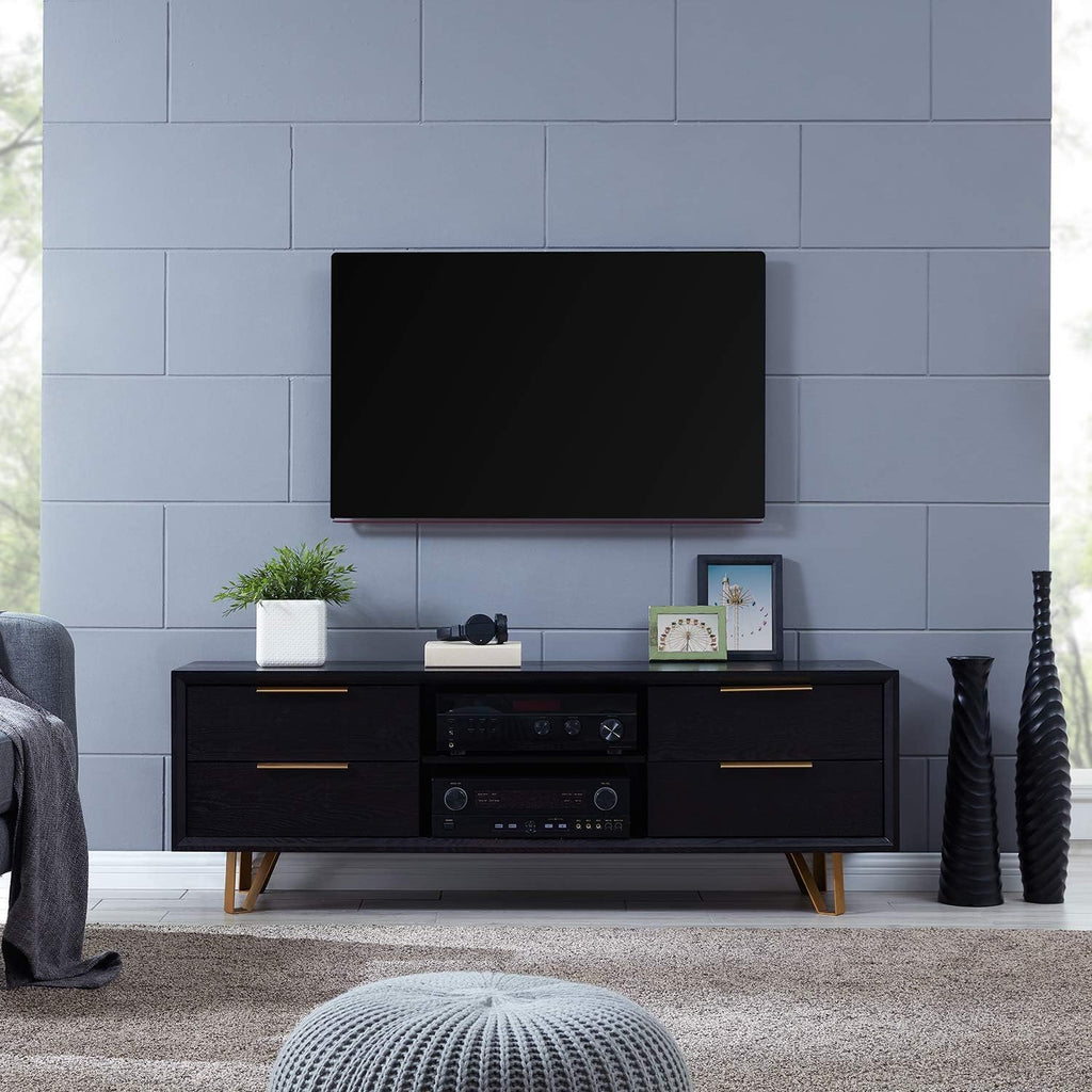 SEI Furniture Malone Black console table,