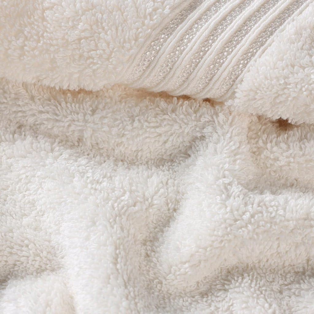 Superior Egyptian Cotton 12-Piece Towel Set, Assorted Towels for Home Bathroom, Guest Bath Decor Essentials, Includes 4 Bath, 4 Hand, 4 Face Towels/Washcloths, Quick Dry, Absorbent - Ivory