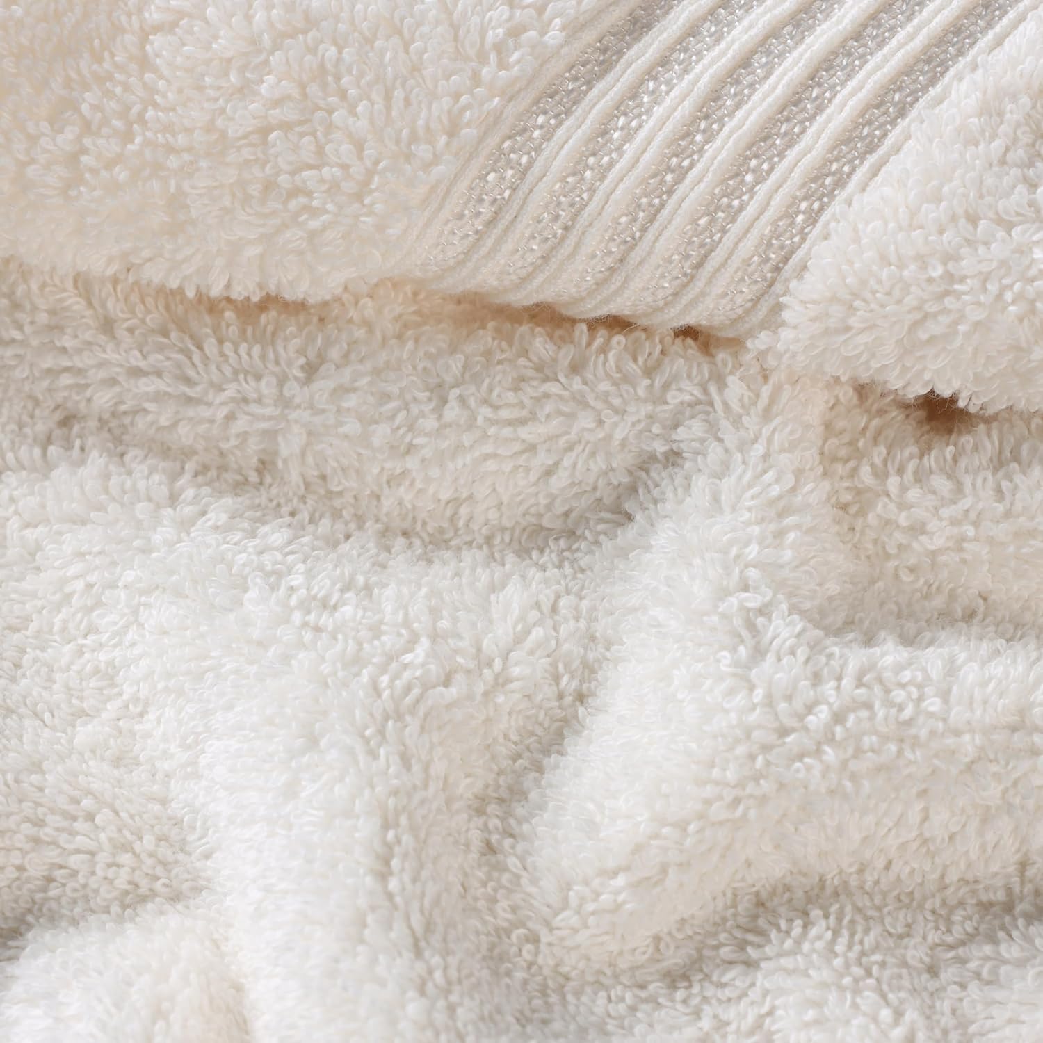 Superior Egyptian Cotton 12-Piece Towel Set, Assorted Towels for Home Bathroom, Guest Bath Decor Essentials, Includes 4 Bath, 4 Hand, 4 Face Towels/Washcloths, Quick Dry, Absorbent - Ivory