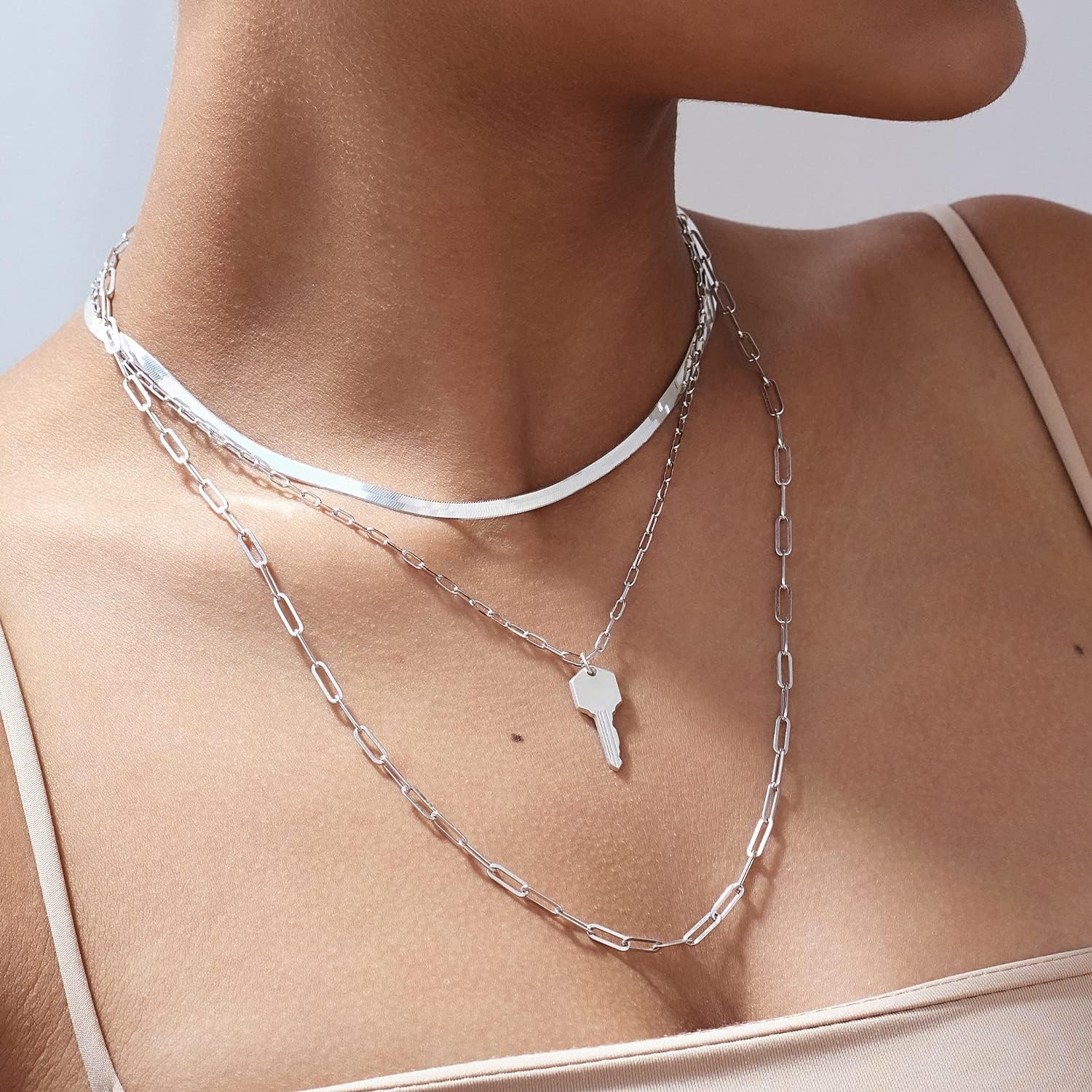 OAK & LUNA - Choose Your Style Women's Chain - Sterling Silver, 18K Gold Plated, Gold Vermeil, 14K Solid Gold - Bobble, Paperclip, Herringbone, Gourmette, Rope, Texture, Pearl, Cable, Mirror, Box, Twist - Custom Length