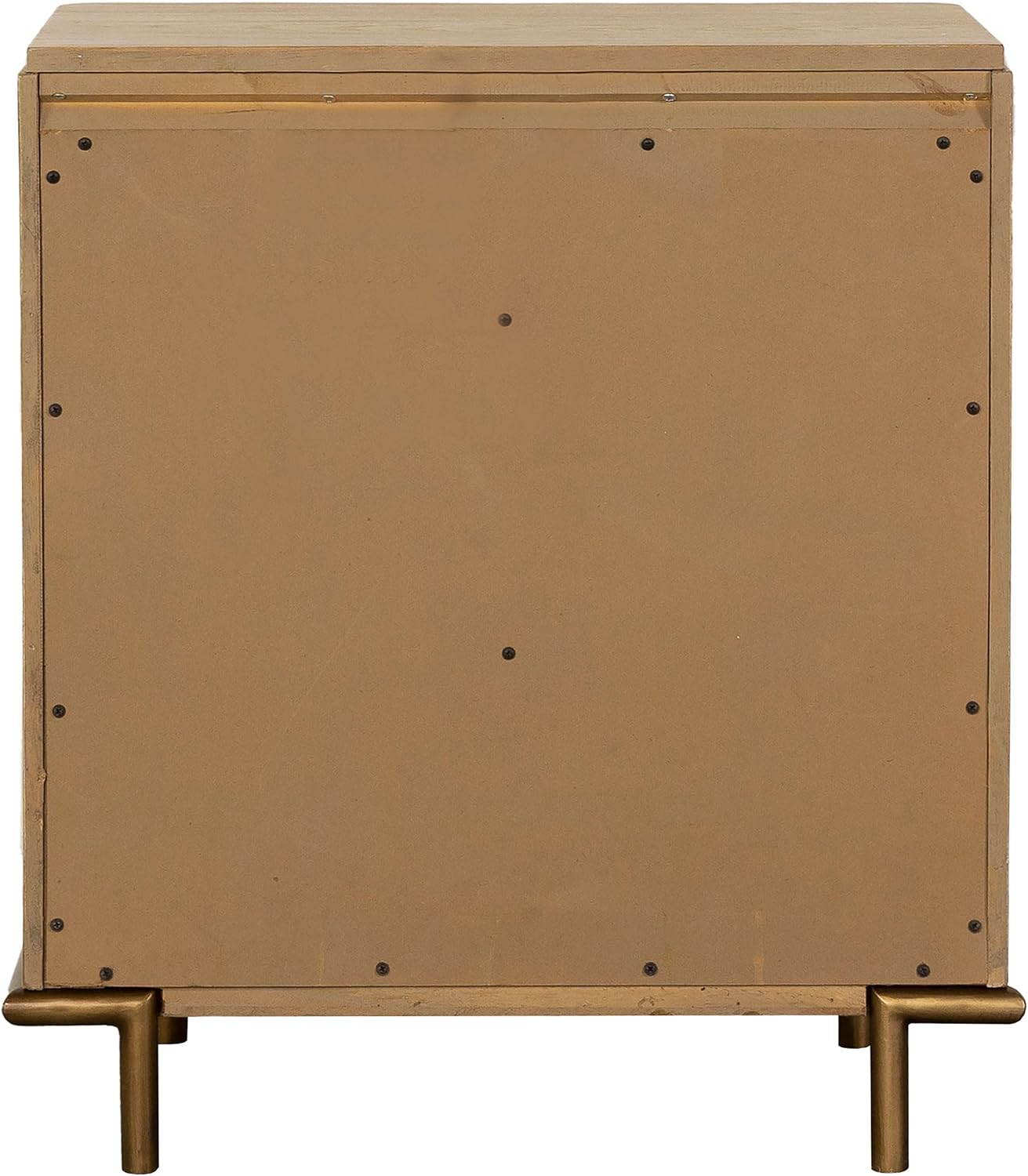 Coaster Home Furnishings - Arini - Wood - 3-Drawer Nightstand with Dual USB Ports, Felt-Lined Top Drawer, Aged Brass Round Knobs and Metal Base - Bedroom - Sand Wash - 224302