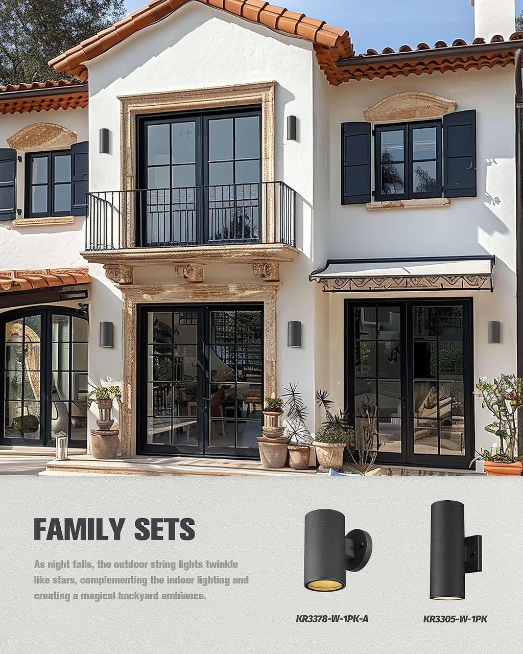 Ken & Ricky Dusk to Dawn Wall Lights, Matte Black Outdoor Porch Light, Modern Outdoor Wall Sconce with Tempered Glass Cover for Porch Garage Patio Doorway Entryway -4 Pack