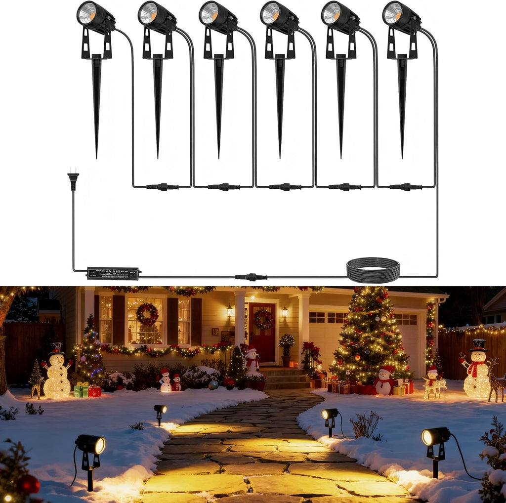 L LOHAS LED RGB Dusk to Dawn Low Voltage Pathway Lights & Spotlight