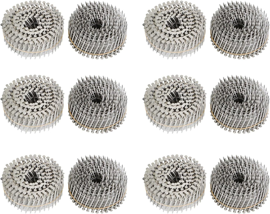 3600Pcs 15 Degree 2 Inch x .090-Inch 304 Stainless Steel Siding Nails Fit for Wood Board or Fence Applications