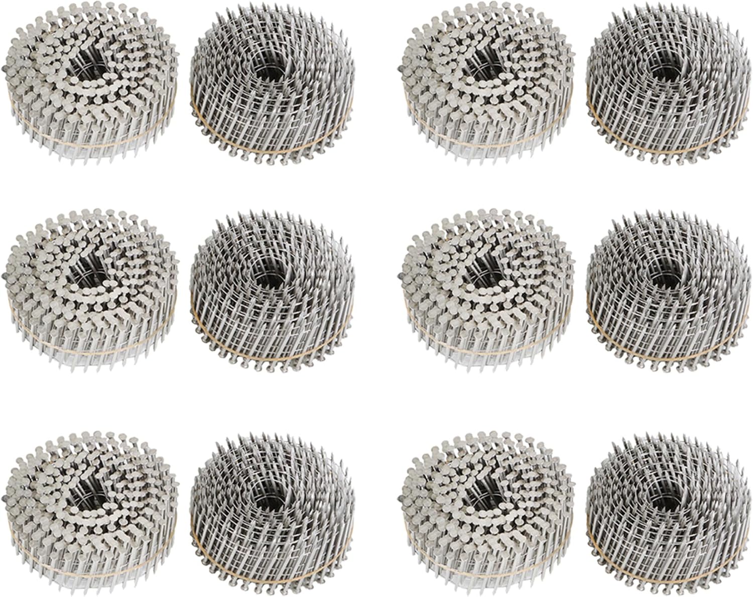 3600Pcs 15 Degree 2 Inch x .090-Inch 304 Stainless Steel Siding Nails Fit for Wood Board or Fence Applications