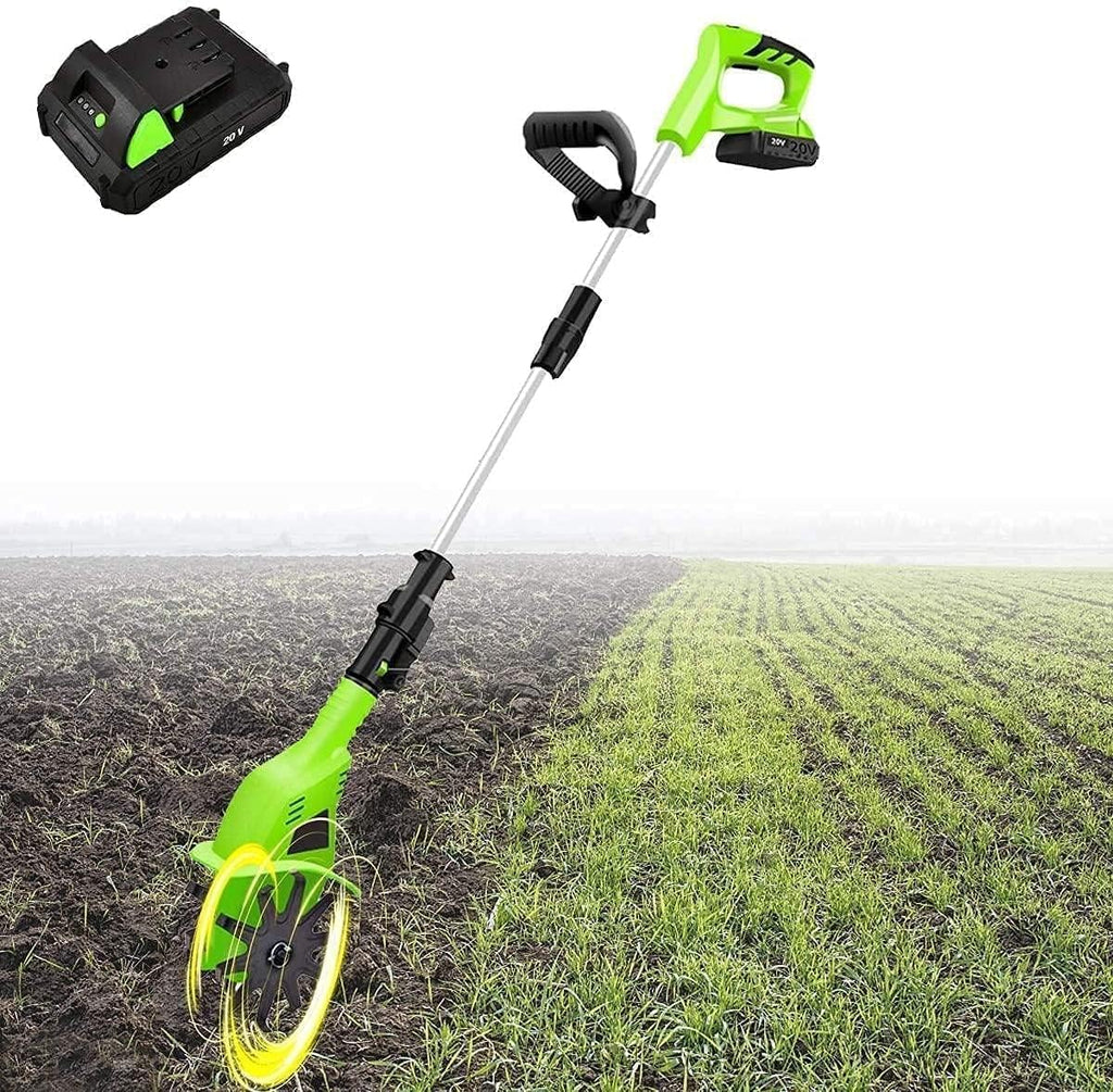 MAibuL LNNW Garden Cultivator Electric Tiller Rotavator, Handheld Tiller Rotavator,97-127Cm Adjustable Handle, with Rechargeable Battery and Charger for Garden, Vegetable Plots