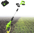 Garden Tiller & Cultivator 20V Cordless Electric Tiller Rotavator, Handheld Tiller Rotavator with 4000Mah Lithium Battery and Charger for Garden Care Compacted Soils and Lawn Yard