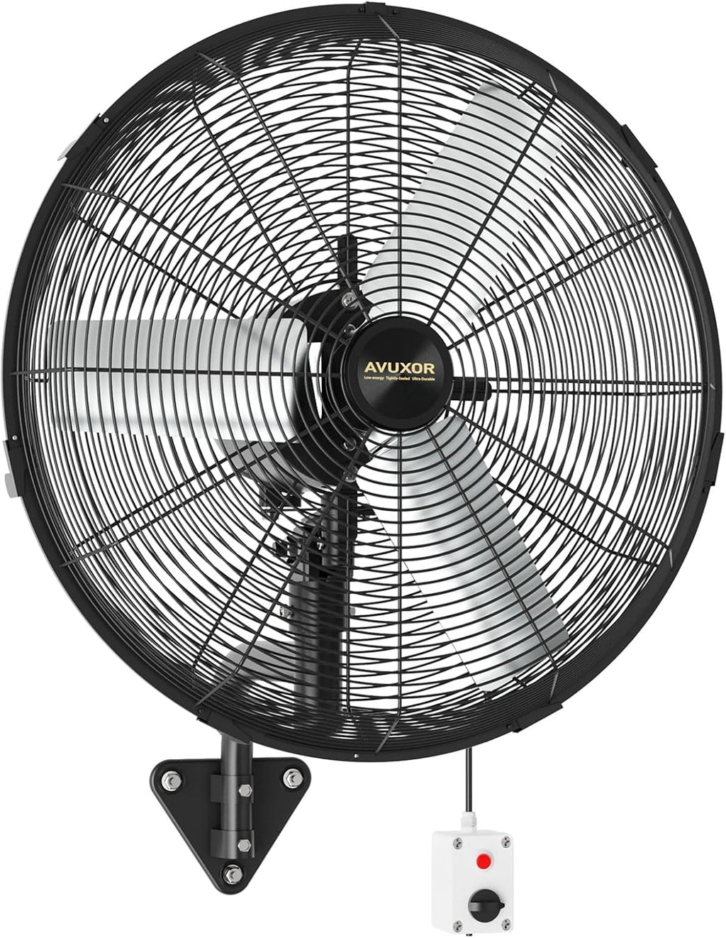 20'' Outdoor Wall Mount Fan, 4 Speed Oscillating Wall Fan with All Sealed Brushless DC Motor, Heavy Duty Industrial Fans, Waterproof Fans for Patios, House, Garage, Commercial, Warehouse, Factory