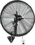 20'' Outdoor Wall Mount Fan, 4 Speed Oscillating Wall Fan with All Sealed Brushless DC Motor, Heavy Duty Industrial Fans, Waterproof Fans for Patios, House, Garage, Commercial, Warehouse, Factory