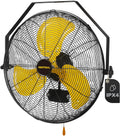 VENTISOL 20 Inch Waterproof Wall Mount Fan, Barn Fan with Sealed Motor 3-Speeds 4650 CFM Heavy Duty for Home, Workshop, Industrial, Barn, Greenhouse, ETL Listed
