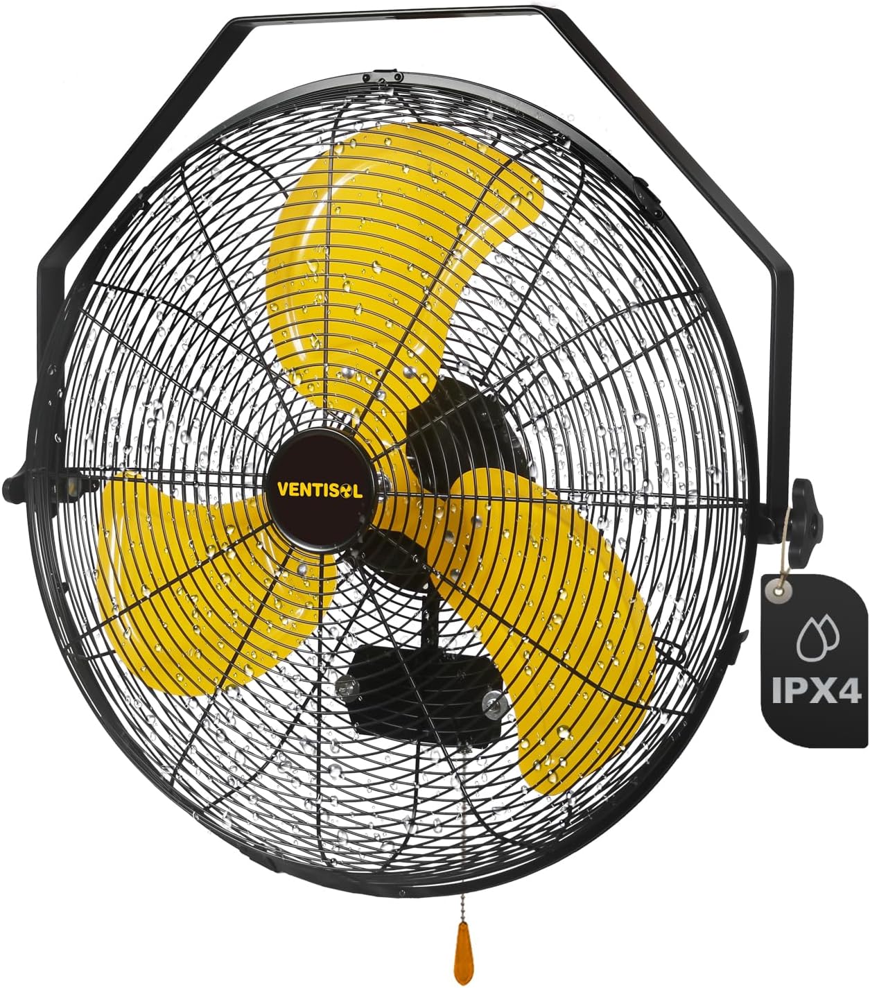 VENTISOL 20 Inch Waterproof Wall Mount Fan, Barn Fan with Sealed Motor 3-Speeds 4650 CFM Heavy Duty for Home, Workshop, Industrial, Barn, Greenhouse, ETL Listed