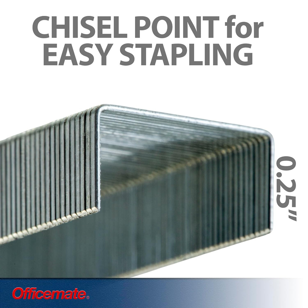 Officemate Standard Staples, 10 Boxes General Purpose Staple (91950) (Pack of 10)