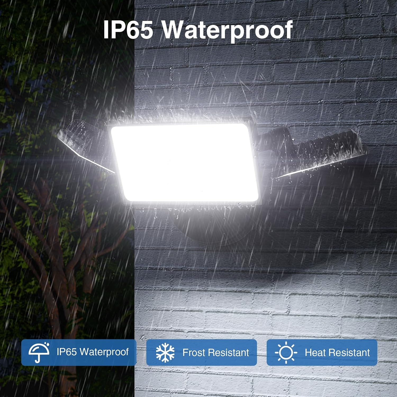 200W Flood Lights Outdoor, 20000LM LED Flood Lights, Switch Controlled Wired Security Outside Lights for House Waterproof IP65, 6500K Outdoor Led Lights for Yard, Garage, Backyard