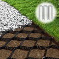 Gravel Grid 4.4x33 FT with 50Pcs Landscape Staples, 4'' Thick Geogrid Ground Grid 2200 lbs per Sq Ft Erosion Control Geo Grid for Driveway, Walkway, Horse Paddock, Patio, Parking Lot, Slope