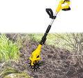 20V Cordless Tiller Cultivator, 250RPM Electric Garden Tiller, with 2.0Ah Batteries & Charger, Garden Rototiller for Lawn/Gardening/Soil Cultivation, 4In Tilling Width
