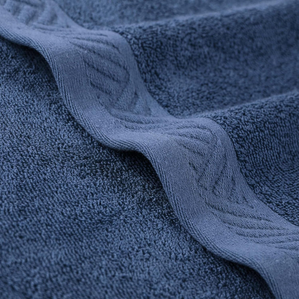 Superior Basketweave Egyptian Cotton Bath Towels, Highly Absorbent, Includes; 4 Medium Weight Bath Towels, Spa Basics, Home Essentials, Jacquard Towels and Solid Towels, Set of 4, Royal Blue