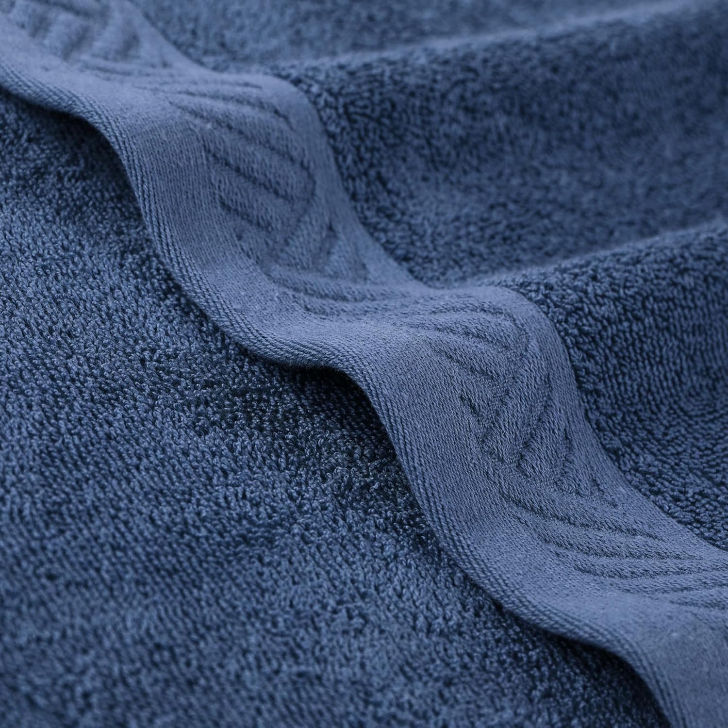 Superior Basketweave Egyptian Cotton Bath Towels, Highly Absorbent, Includes; 4 Medium Weight Bath Towels, Spa Basics, Home Essentials, Jacquard Towels and Solid Towels, Set of 4, Royal Blue